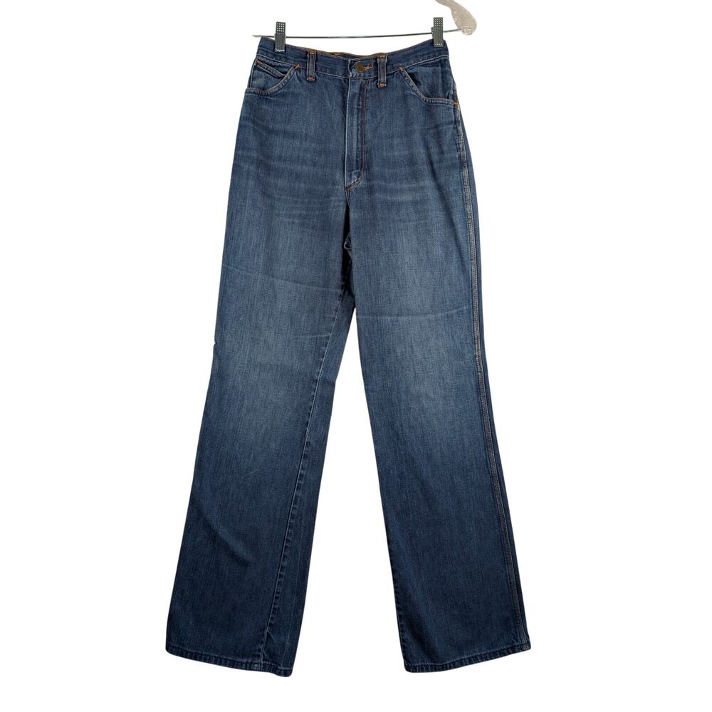 Vintage Wrangler Misses 12 26x33 Western Rodeo Cowgirl‎ Blue Denim Jeans USA